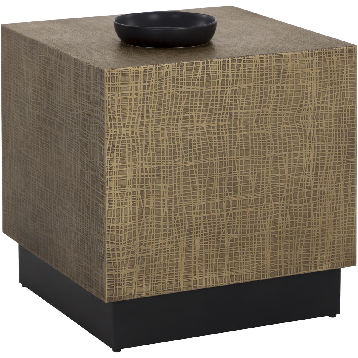 SUNPAN 111059 Albans 22 X 22 inch Brass / Black Side Table